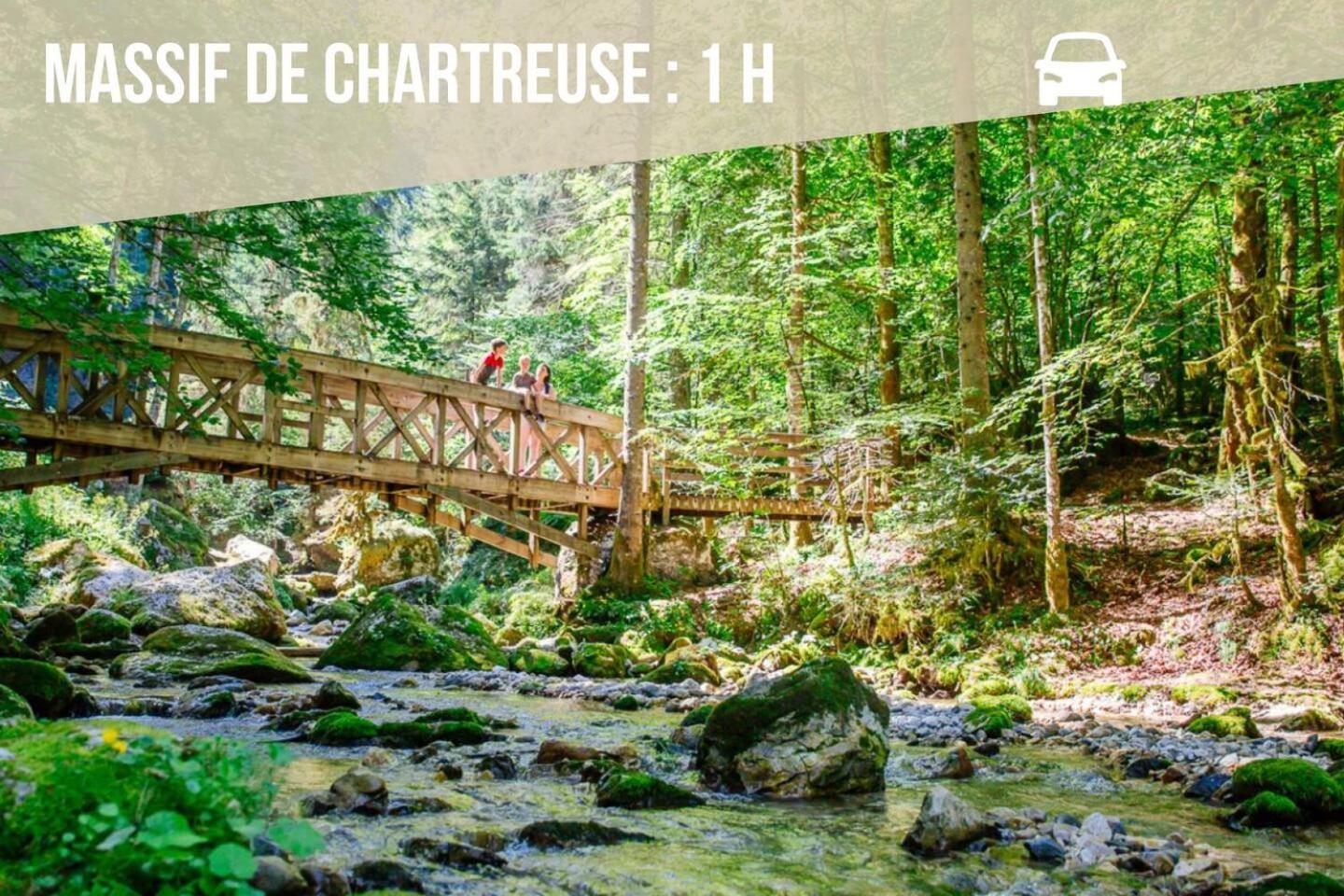 Les Cantinieres - Bourgoin Jallieu - Jardin Prive Ruy-Montceau Exterior foto